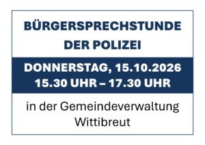 Bürgersprechstunde 2026
